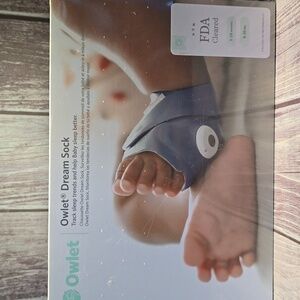 New Owlet Dream Sock in Beadtime Blue sealed**